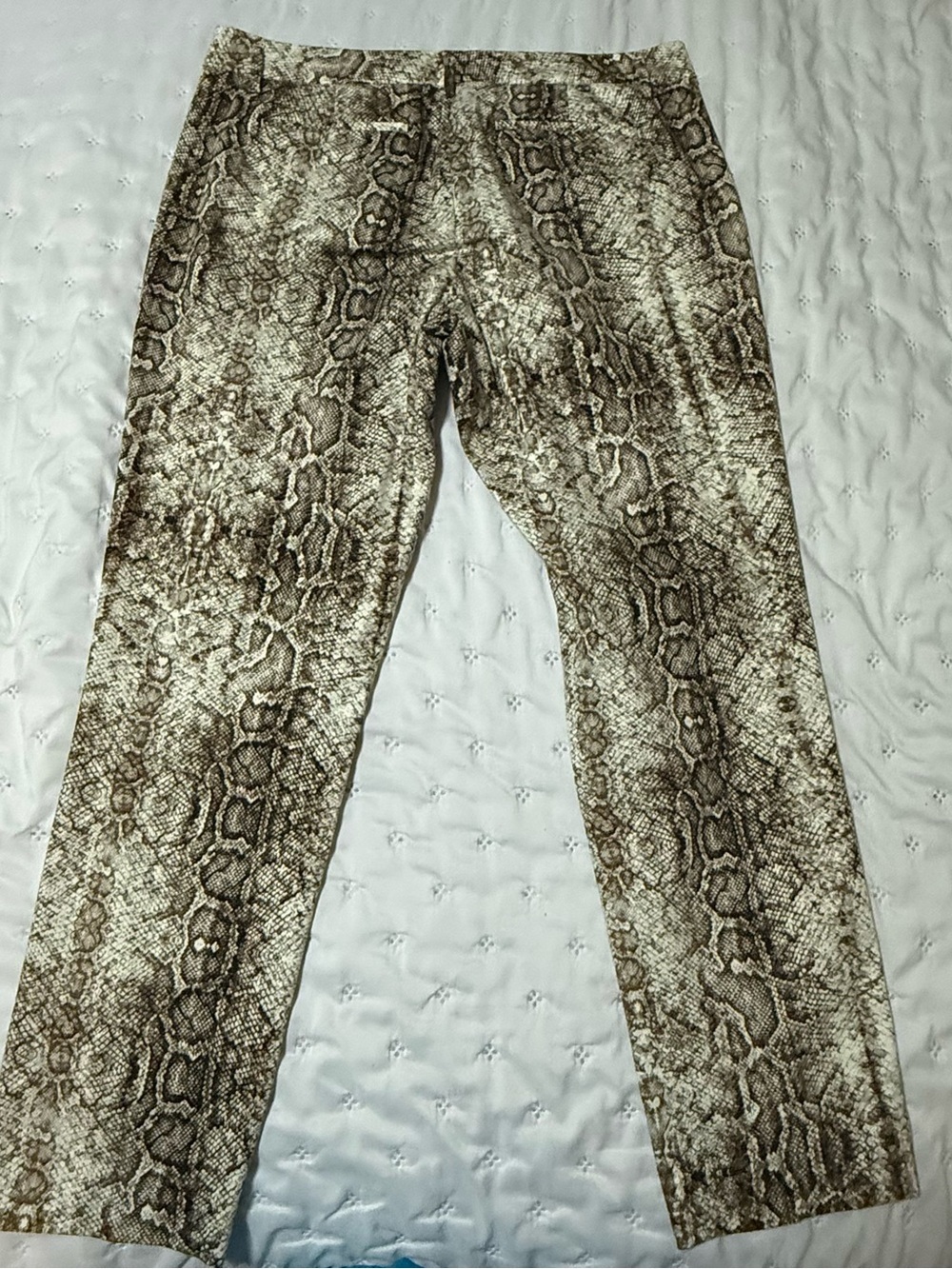Worthington Brown Snake Print Ankle Pants - Picture 3 of 3